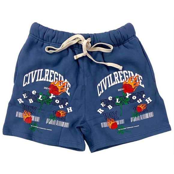 Civil Regime Shorts Civil Regime By Darc Sport Mens Eternal Bloom Cozy 7 Fleece Sweat Shorts